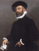 Giovanni Battista Moroni Portrait of a young Man Holding a Letter oil painting picture wholesale